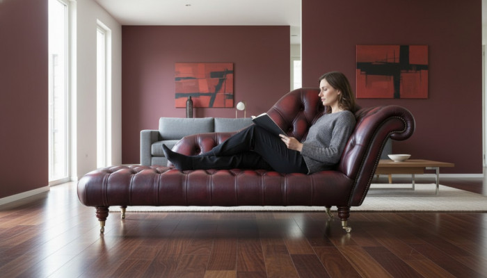 Lounge Club Chesterfield Sofa Bed 2-seater Upholstered Lounges Chaise Longues Leather