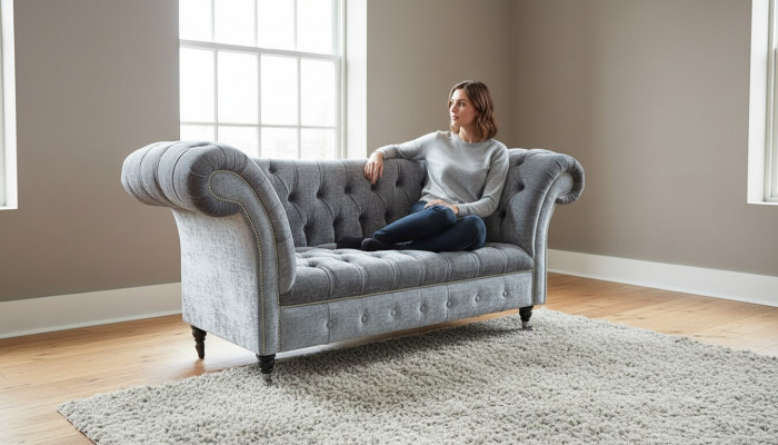 Ontwerp Chesterfield Stoffenbank Chaise Longue Bekleding Nieuw Chaise Longues Sofa's