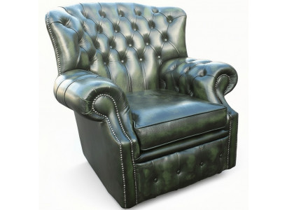 Chesterfield fluwelen oorfauteuil 1-zits designerleren tv-stofbekleding nieuw