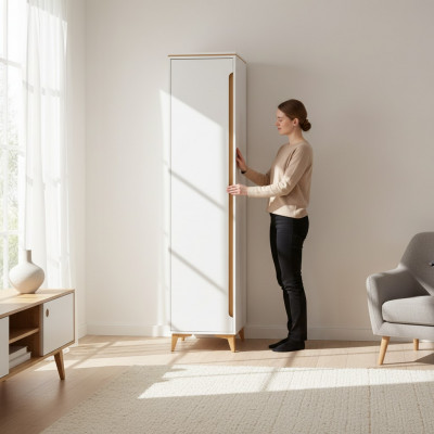 Kledingkast Hoge kast Moderne woonkamer collectie Plank Planken Vitrine