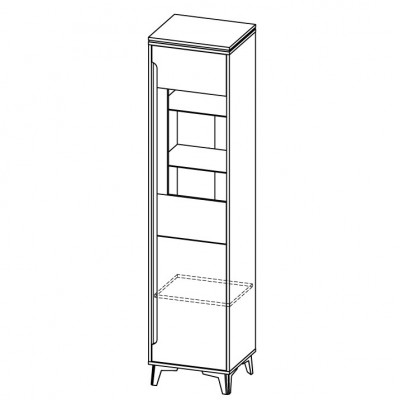 Vitrine Dressoir Kast Rek Modern Stijl Woonkamer Collectie Wandkast Nieuw