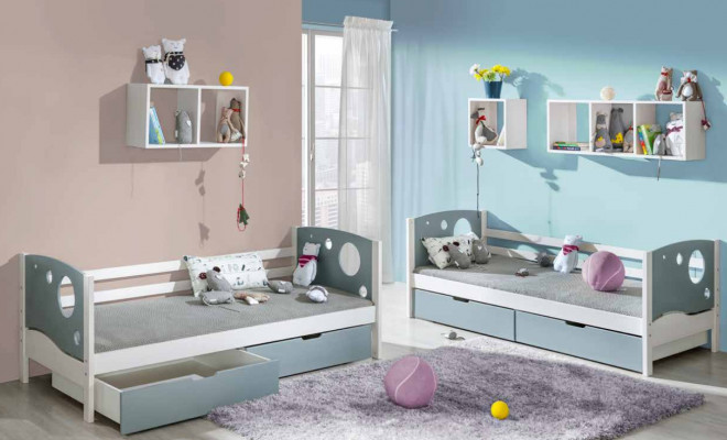 Stapelbed Hoogslaper Kinderbed 5 Kleuren Scandinavisch Grenen Hout Kinderkamer