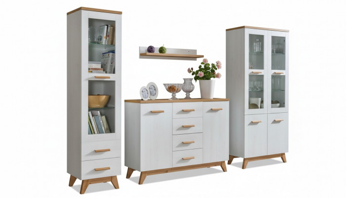 Woonkamerset Vitrine dressoir wandplank Woonwanden Commodes