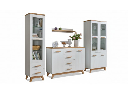 Woonkamerset Vitrine dressoir wandplank Woonwanden Commodes