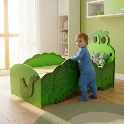 Dino Groot Bed met Matras Kinderbed Kinderkamer Kinderen Kamer Bedden