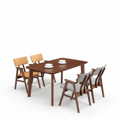 Stoel 1x Eetkamerclub Stoelen Gestoffeerde Fauteuil Houten Lounge Italië Ontwerper