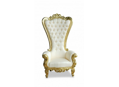 Troonstoel Koninklijke gestoffeerde Chesterfield fluwelen fauteuil in antieke stijl, éénzitter.