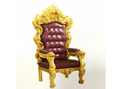 Troonstoel Koninklijke gestoffeerde Chesterfield fluwelen fauteuil 1-zitter in antieke stijl stoelen