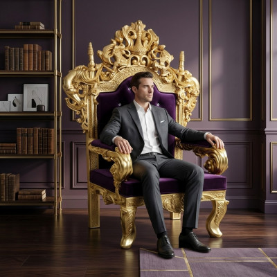 Chesterfield troonstoel Koninklijke gestoffeerde fluwelen fauteuil in antieke stijl, 1-zits stoelen