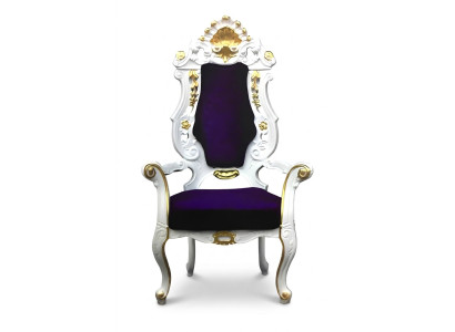 Troonstoel Koninklijke bekleding Chesterfield fluweel 1-zits Antieke stijl stoelen