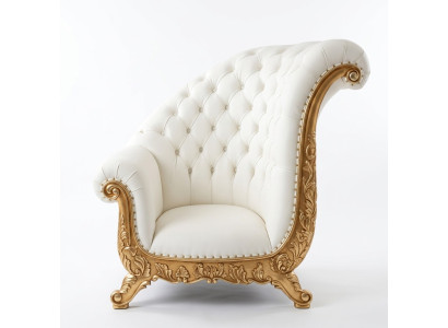 Troonstoel Koninklijke gestoffeerde stoelen Chesterfield fluweel 1-zits antieke stijl