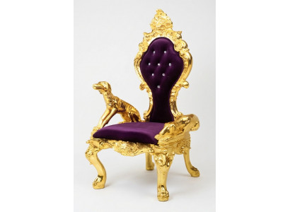 Troonstoelen Koninklijke gestoffeerde Chesterfield fluwelen fauteuil in antieke stijl met één zitplaats