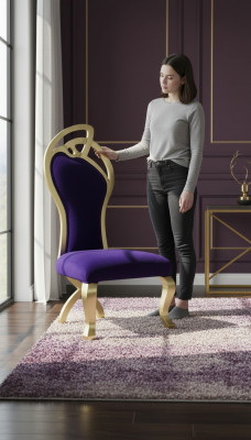 Troon stoelen fauteuils Koninklijk fluwelen gestoffeerde Chesterfield 1 zits antieke stijl