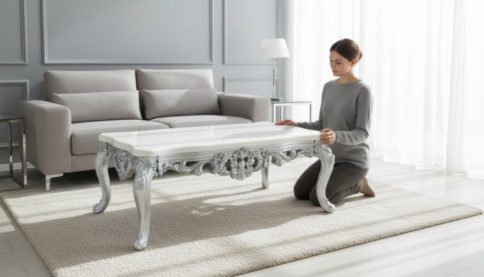 Barok rococo salontafel houten tafel bijzettafel bankbanktafels marmer