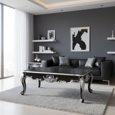 Barok Rococo Extra Klasse Salontafel Decoratie Houten Tafel Bijzettafel Sofa Bank