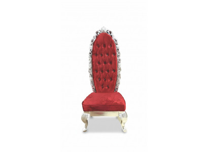 Rode troonfauteuil Koninklijke gestoffeerde zetel Antieke stijl stoel Chesterfield ontwerp