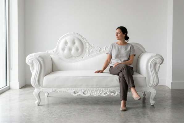 Ligstoel Troon Chaise longue Koninklijke bekleding Chesterfield fluweel Antieke stijl Stoel
