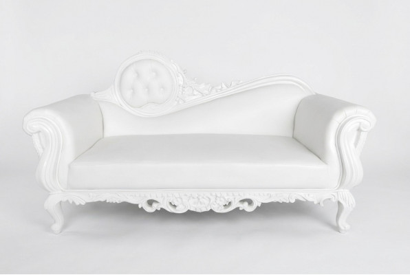 Ligstoel Troon Chaise longue Koninklijke bekleding Chesterfield fluweel Antieke stijl Stoel