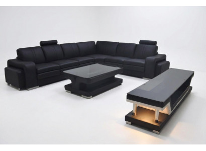 Leder bankstel woonlandschap hoekbank designbank L-vorm A1109B Banken Bankstellen