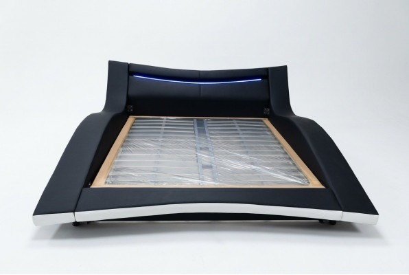 Luxe Design Leren Tweepersoons Hotelbed Gestoffeerd Huwelijk Modern Bedframe Nieuw