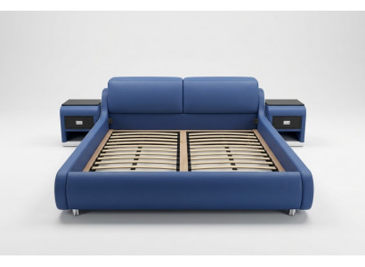 Dubbel luxe design leren bedbekleding hotelbedden moderne multifunctioneel.