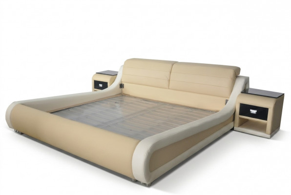 Dubbel Luxe Design Lederen Bed Hotel Gestoffeerde Bedden Moderne Multifunctioneel