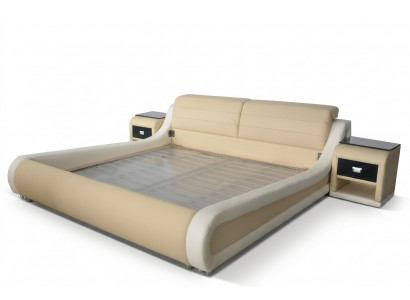 Dubbel Luxe Design Lederen Bed Hotel Gestoffeerde Bedden Moderne Multifunctioneel