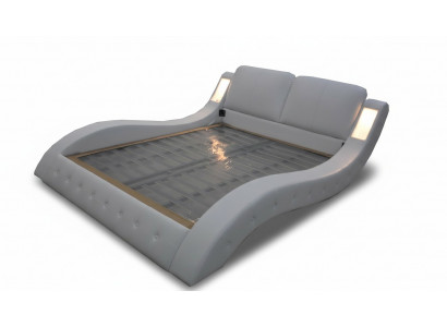 Ontwerp luxe bed gestoffeerd huwelijkshotel moderne bedden leer 140/160/180/200 LB8824