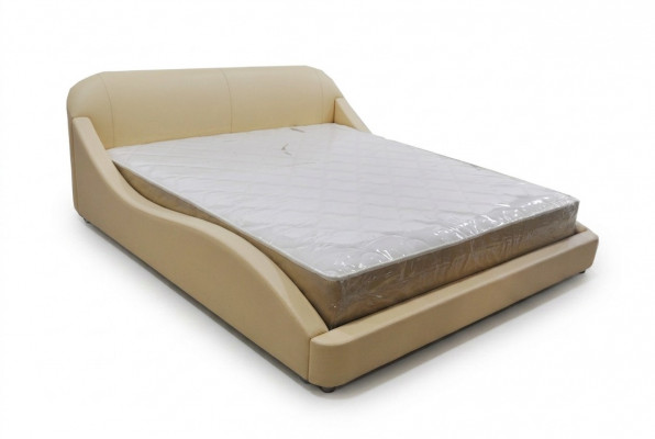 Nieuw, modern en comfortabel bed voor de slaapkamer.
