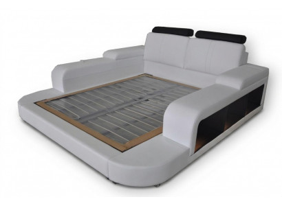 Luxe lederen designbedden modern tweepersoonsbed 140/160/180/200 bed.