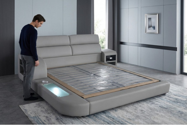 Luxe lederen design bekleding Moderne bedden Dubbel 140/160/180/200 Bed