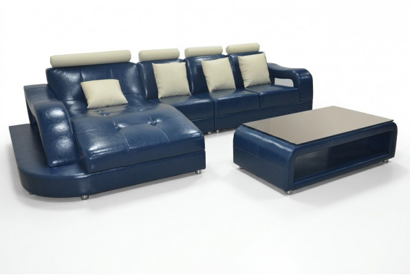 Leren bank bankstel woonlandschap hoekbankstel design modern bank L-vorm