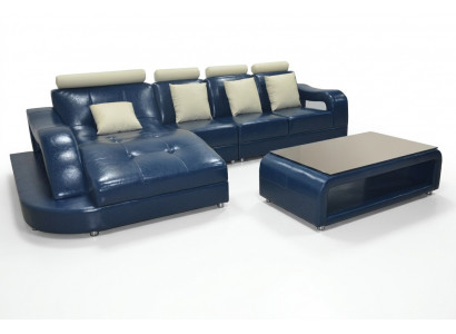 Leren bank bankstel woonlandschap hoekbankstel design modern bank L-vorm