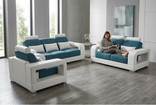 Sofa Bank Bekleding Woonlandschap Zit Meubel Set Garnituur 3+2+1 Banken