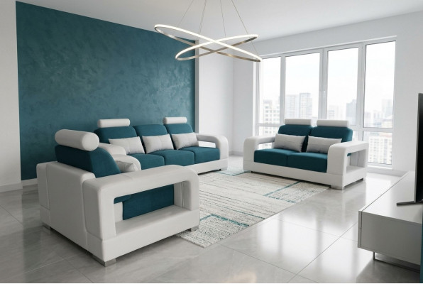 Sofa Bank Bekleding Woonlandschap Zit Meubel Set Garnituur 3+2+1 Banken