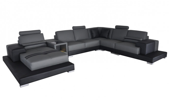 Leren bank Bank Woonlandschap Hoekbank Ontwerp Decoratieve Moderne Bank