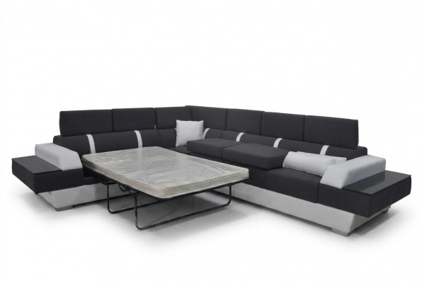 Leren bank bank woonlandschap hoekbank ontwerp Moderne bank L-vorm K5015D