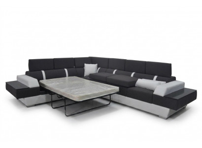 Leren bank bank woonlandschap hoekbank ontwerp Moderne bank L-vorm K5015D
