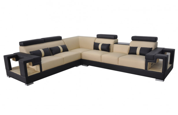 Leren bank Bank Woongebied Hoekbank Ontwerp Modern Bank L-vorm K5001