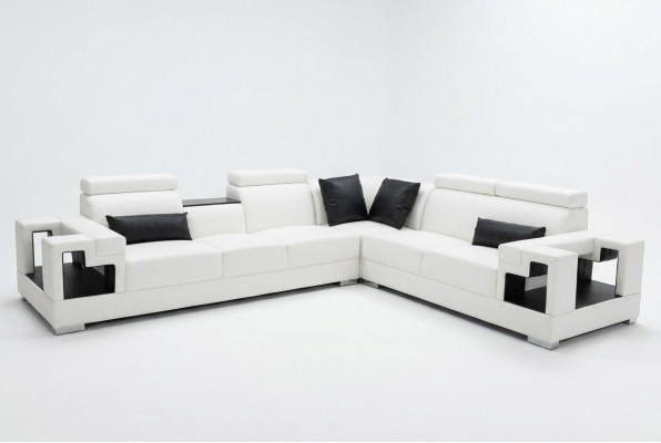 Leren bank Bank Woongebied Hoekbank Ontwerp Modern Bank L-vorm K5001