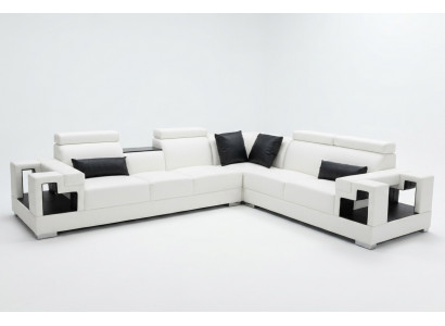 Leren bank Bank Woongebied Hoekbank Ontwerp Modern Bank L-vorm K5001