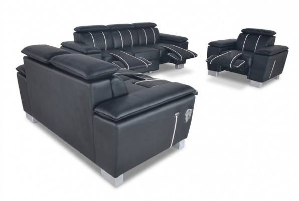Leren bankstel bank woonlandschap hoekbank design moderne bankstellen 3+2+1.