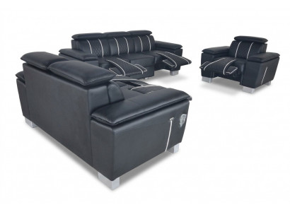 Leren bankstel bank woonlandschap hoekbank design moderne bankstellen 3+2+1.