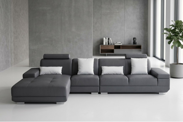 Leren bank kussens zit hoekbank moderne design bankstellen woonlandschap