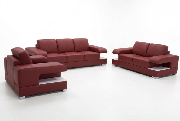 Leren banksstel bank woonlandschap set ontwerp modern bankstel 3+2+1 G8028D.