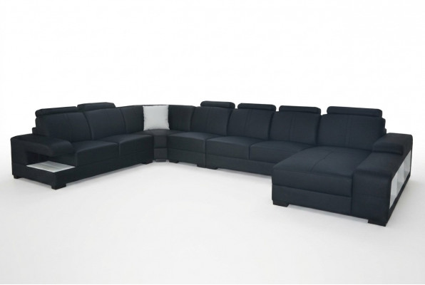 Leder bankbekleding zitontwerp moderne hoekbank U-vorm woonlandschap