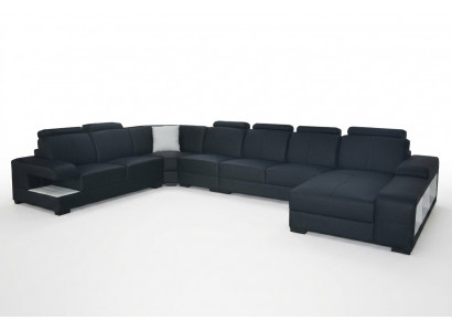 Leder bankbekleding zitontwerp moderne hoekbank U-vorm woonlandschap