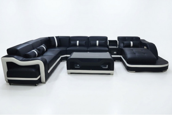 Eckbank Sofa Bank Bekleding Hoek Set Leren Banken Woonlandschap U-vorm Banken