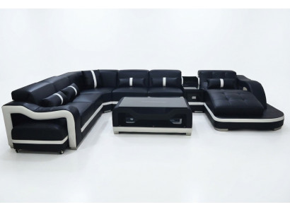 Eckbank Sofa Bank Bekleding Hoek Set Leren Banken Woonlandschap U-vorm Banken