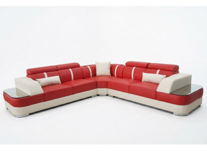Lederen bank woonlandschap set design modern hoekbanken luxe L-vorm G8026B